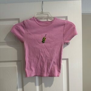 Urban Outfitters Pink Olive Crop Top